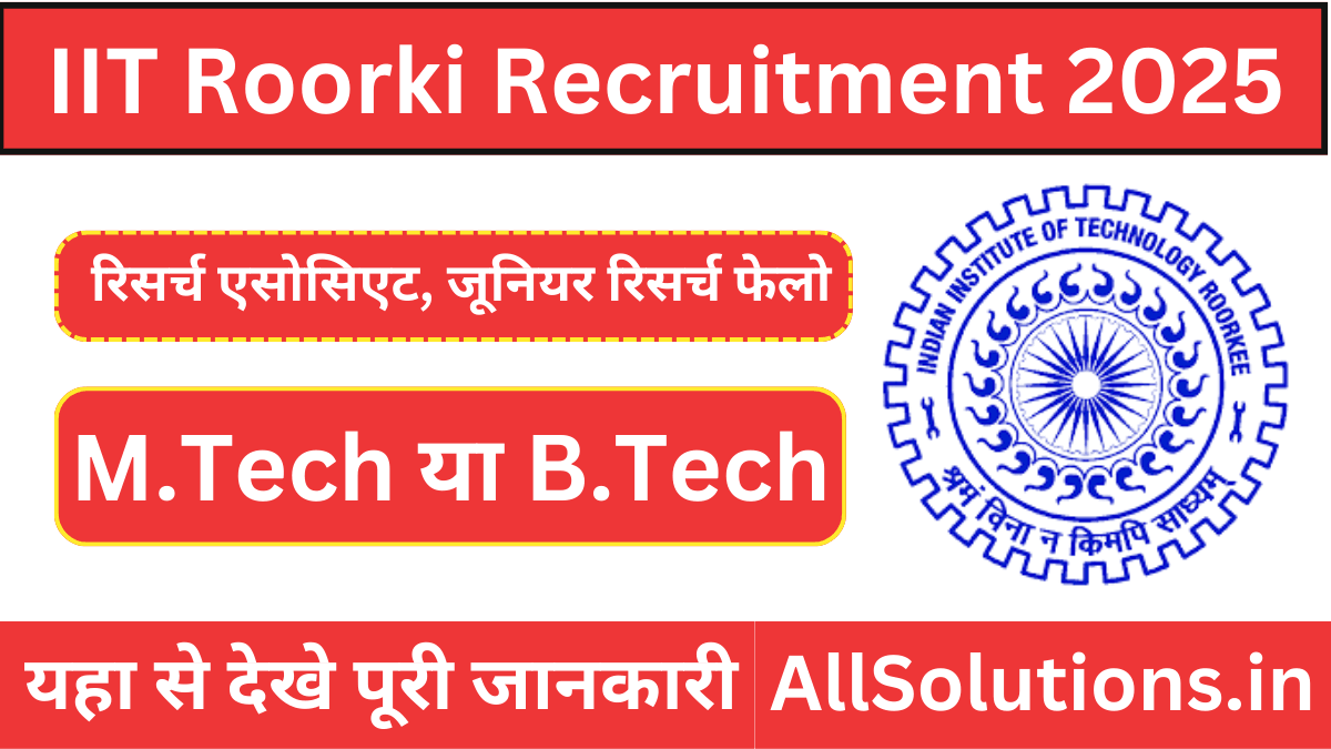 IIT Roorki Recruitment 2025